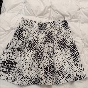 Pink Tartan Black and White Skater Skirt